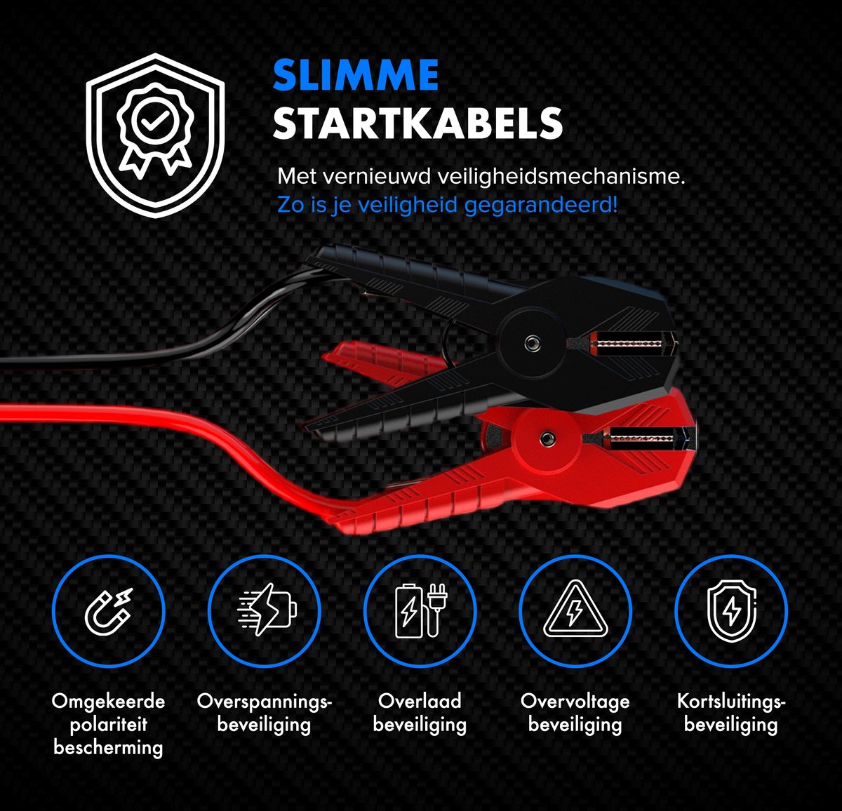 Super Capacitor Jumpstarter - Geen opladen nodig - 12V 400F (tot 8.0L Gas, 5.0L Diesel
