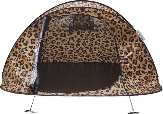 Oh Crabb - pop up tent - festival tent - speeltent - ruime 2/3 persoons tent - 215x253 cm - panter, jungle - lichtgewicht - festival, camping en kindertent