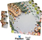 Papillon placematset - Placemats lente/ pasen - Paas placemats - Met 4 gratis onderzetters - Onderzetters met placemat set - Placemat - Set van 4