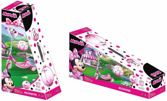 Smoby - Disney - Minnie Mouse - Step met 3 wielen - stuurstang in hoogte 67 of 70 cm verstelbaar - volledig metalen step - SMOBY