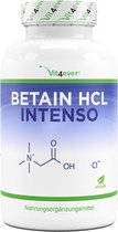Betaïne HCL - 240 capsules met 695 mg - Premium: Met pepsine & bittergentiaan - Volledig spectrum spijsverteringsenzymen - Hoge dosis - Veganistisch - Vit4ever