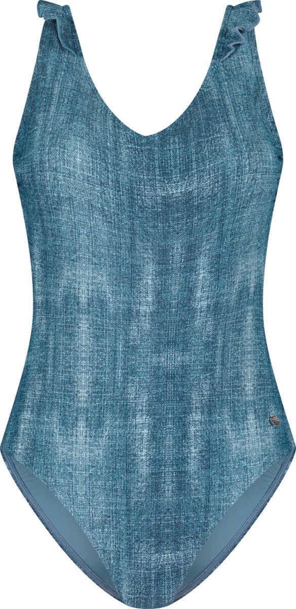 Denim ruffle badpak