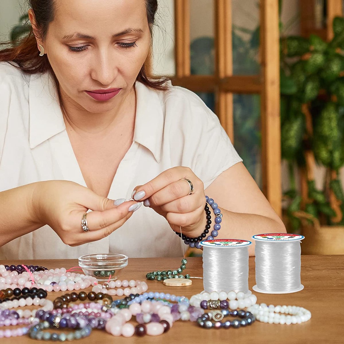 Navie Mobi Élastique pour bracelets 0,8 mm Cordon de fil de perles