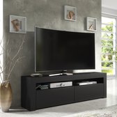 Pro-meubels - Tv-meubel - Santiago - Zwart mat - 160 cm - Tv kast