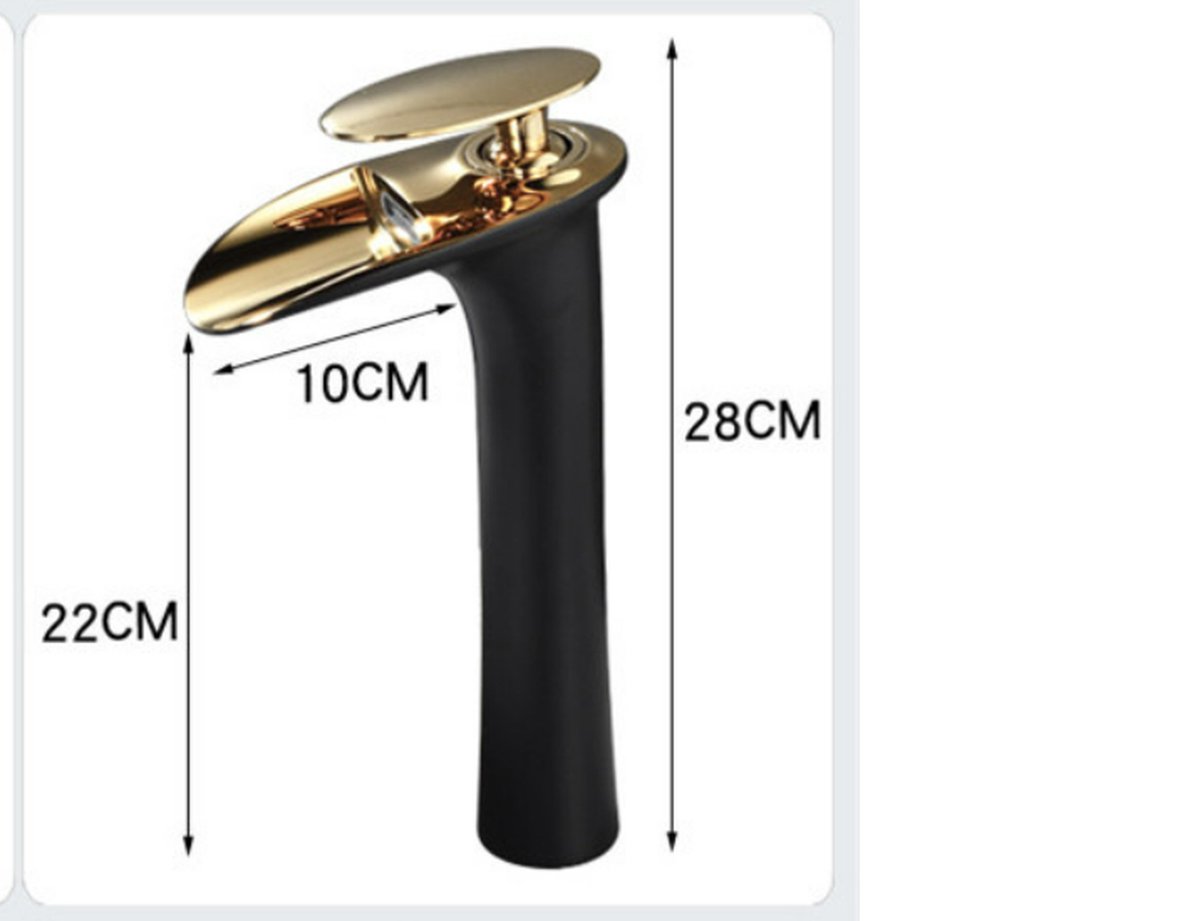 Wastafelkraan grijs watervalkraan messing badkamerkraan gouden badkamer Wastafelkraan grijs watervalkraan messing badkamerkraan gouden badkamer