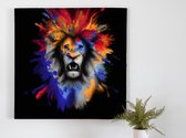 Fierce fire | Fierce Fire | Kunst - 40x40 centimeter op Canvas | Foto op Canvas - wanddecoratie schilderij