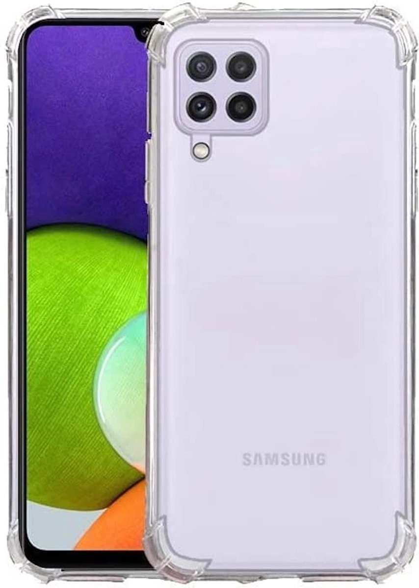 Cityhoesje-Anti Shock geschikt voor Samsung A22 4G – Backcover Transparant