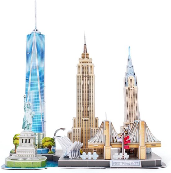 Revell Puzzle 3D Skyline New York – 123 Pièces Sans Colle – Maquette Architecturale 37x42 Cm – Dès 10 Ans