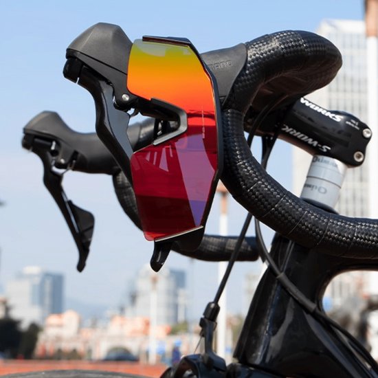 KAPVOE Sport Zonnebril - COMPLETE SET - 4 GLAZEN - Fietsbril - Sportbril - Mountainbike - Wielren - Ski - Wintersport - Polariserend - UV 400 - Nachtbril - Frame voor Zonnebril op Sterkte - Hoesje -Brillenkoker - Dames Heren - Zwart Rood van Kapvoe — afbeelding 3