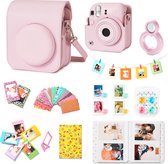 Complete Accessoires Set geschikt voor Fujifilm Instax Mini 12 - Case - Camera Tas - Hoesje - Filters - Fotoboek - Fotoalbum en meer - Blossom Pink