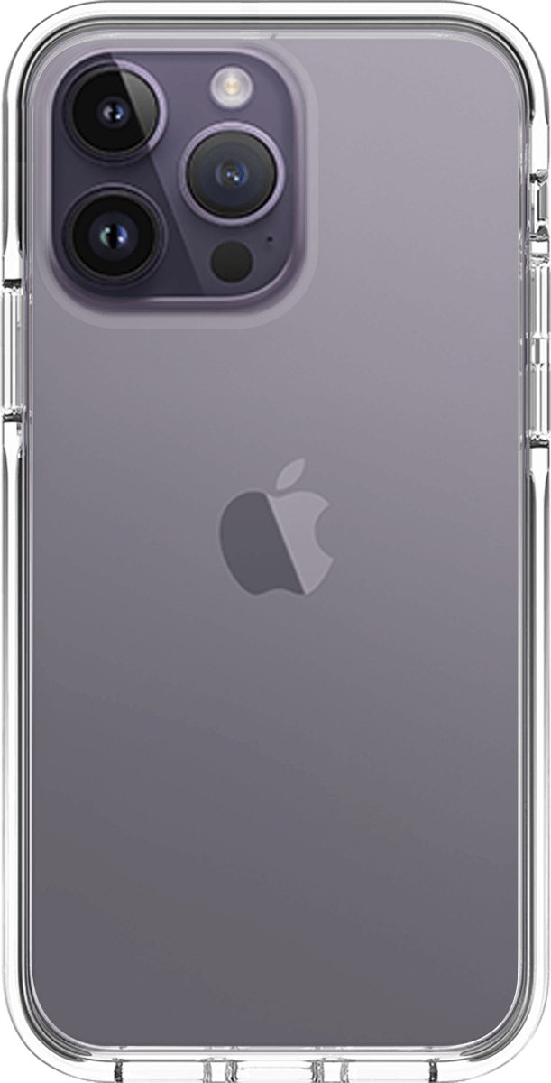 Telefoonglaasje Hoesje Geschikt voor iPhone 14 Pro - Kunststof - Transparant - Beschermhoes - Case - Cover