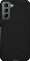 Telefoonglaasje Hoesje Geschikt voor Samsung Galaxy S21 Plus - Biologisch afbreekbaar kunststof - Zwart - Biologisch afbreekbaar - Beschermhoes - Case - Cover