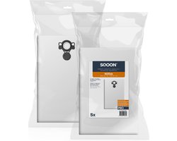 SQOON® Stofzuigerzakken PRO Geschikt voor Nilfisk Attix 33 / 44, VHS 40 / 42 & Makita VC4210 - 5 Stuks