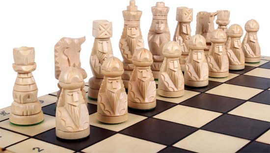 Afbeelding van het spel Pop schaakset - Opklapbaar Decoratieve Schaakbord met Schaakstukken - Koning 110mm - Schaakbord 550x275
