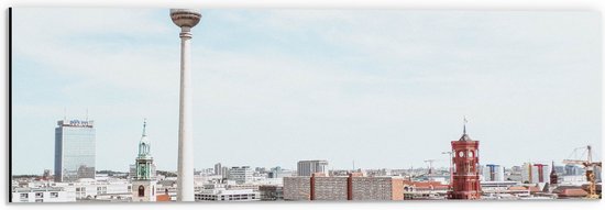 Dibond - Duitse Stad met Mooie Gebouwen - 60x20 cm Foto op Aluminium (Met Ophangsysteem)