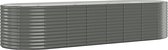 vidaXL - Plantenbak - 322x100x68 - cm - gepoedercoat - staal - grijs