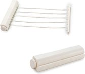 Bol.com Orange85 Waslijn - Uittrekbaar - Roldraaglijn - Wit - 6x345x6cm aanbieding