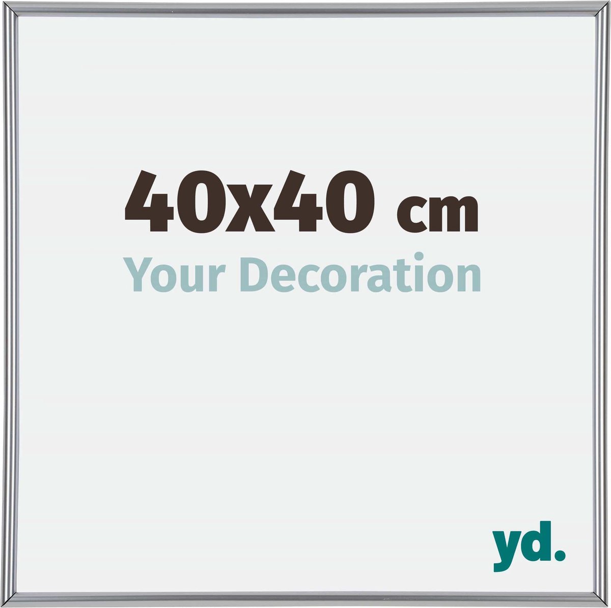 yd. Your Decoration - Fotolijst 40x40 cm - Kunststof - Zilver Hoogglans - Annecy
