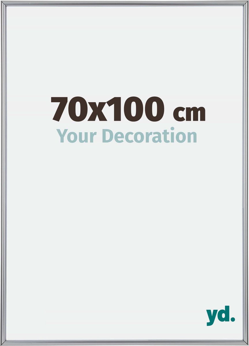 yd. Your Decoration - Fotolijst 70x100 cm - Kunststof - Zilver Hoogglans - Annecy