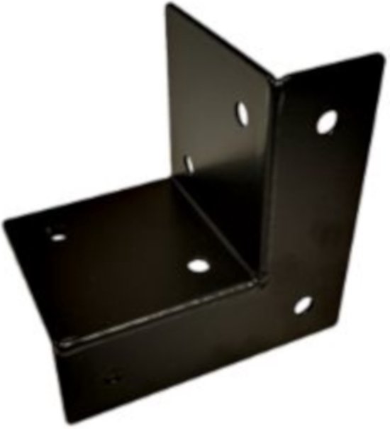 Borne de raccordement en bois - galvanisée et thermolaquée noire - 85 x 85 mm