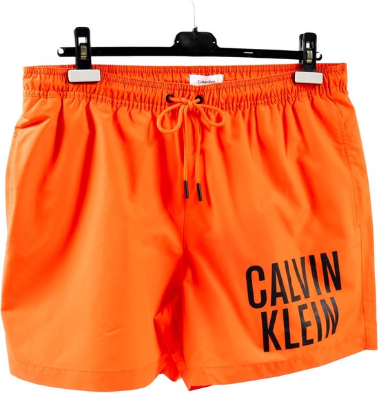 Calvin Klein Short de bain pour homme avec cordon de serrage Medium - Vermillon brillant - Taille XL