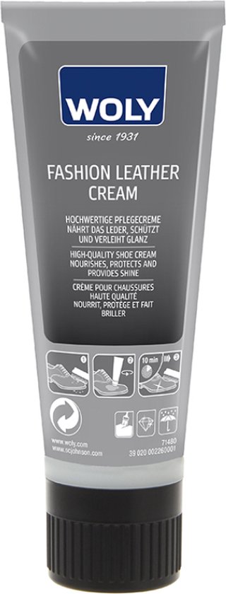 Woly Fashion leather cream 75 ml Wit
