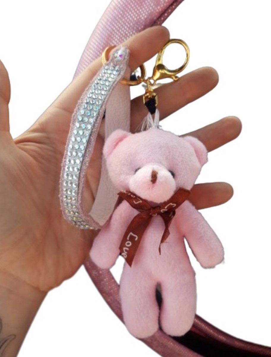 Porte-clés ours en diamant pour femmes, porte-clés de luxe, avec