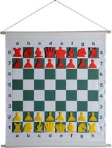 Toernooi schaak set- schaakbord met schaakstukken-530x260x60 mm Presentatiebord - Leerbord