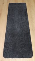 Tapis / chemin de salle de bain Soft noir anthracite 50x180 antidérapant