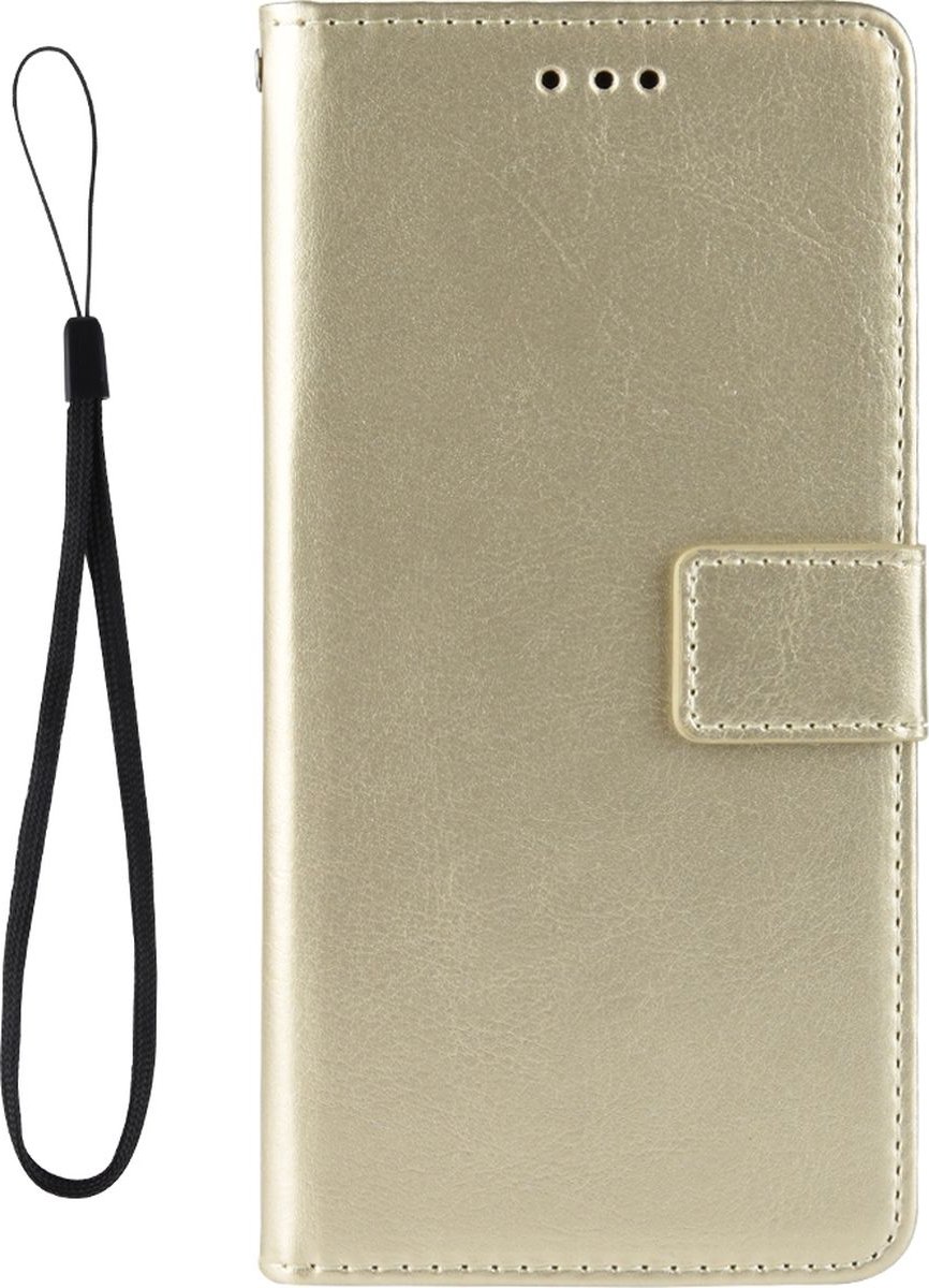 Mobigear Telefoonhoesje geschikt voor Vivo V21 Hoesje | Mobigear Wallet Bookcase Portemonnee | Pasjeshouder voor 3 Pasjes | Telefoonhoesje voor Pinpas / OV Kaart / Rijbewijs - Goud