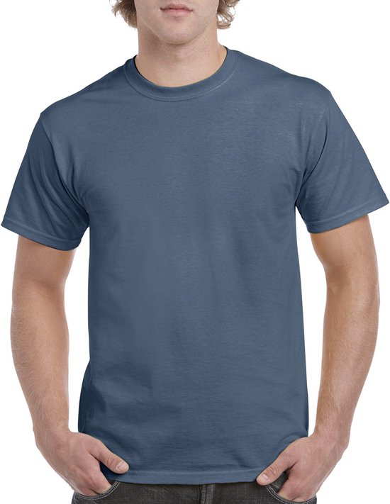 T-shirt met ronde hals 'Heavy Cotton' merk Gildan Indigo Blue - S