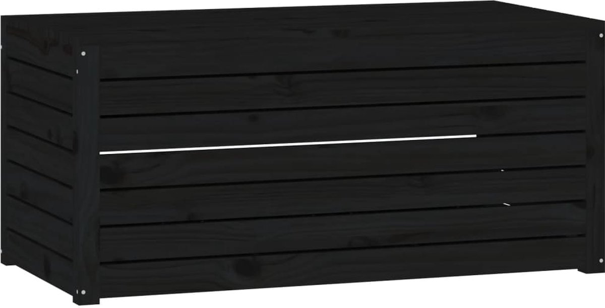 vidaXL - Tuinbox - 101x50,5x46,5 - cm - massief - grenenhout - zwart