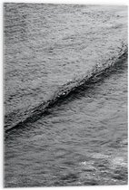 Acrylglas - Zee Golf in Zwart-Wit - 50x75 cm Foto op Acrylglas (Met Ophangsysteem)