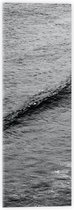 Acrylglas - Zee Golf in Zwart-Wit - 20x60 cm Foto op Acrylglas (Met Ophangsysteem)