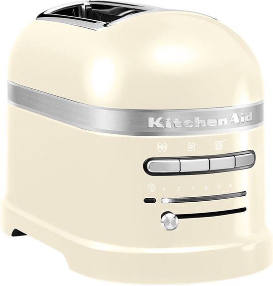 Kitchenaid Broodrooster - Artisan - Toaster met 2 sleuven en verwijderbaar kruimelbakje - Amandelwit