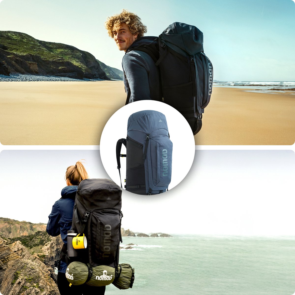 NOMAD® Batura 70 liter Blauw | Premium Backpack Heren & Dames | Rugzak incl  Flightbag... | bol
