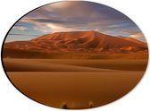 Dibond Ovaal - Woestijn met Zandbergeen - 28x21 cm Foto op Ovaal (Met Ophangsysteem)