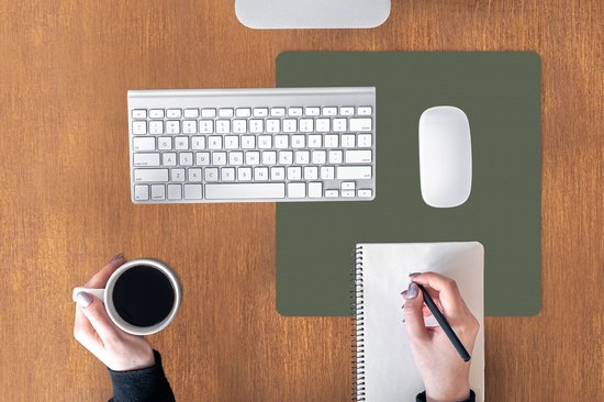 Mouse pad xxl - Grand tapis de souris - Grijs - Uni - Tapis de souris Gaming - 40x40 cm - Accessoires de bureau - Tapis de bureau