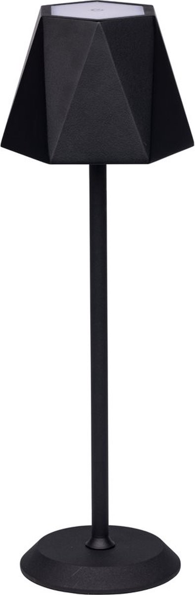 à Table Madrid Tafellamp - LED Licht - voor Binnen en Buiten - Woonkamer - Slaapkamer - Tuin - Oplaadbaar - USB - Dimbaar - 38 cm - Zwart
