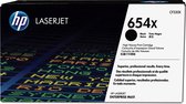 HP 654X - Tonercartridge / Zwart / Hoge Capaciteit