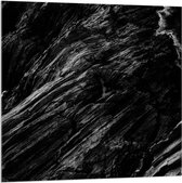 Acrylglas - Donkere Stenen Rotsen van Bergen - 100x100 cm Foto op Acrylglas (Wanddecoratie op Acrylaat)