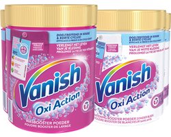 Vanish Oxi Action - Whitening & Wasbooster Poeder - Vlekverwijderaar Voor Witte & Gekleurde Was - 1000g x 4 - Voordeelverpakking