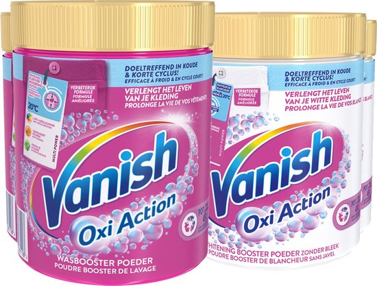 Vanish Oxi Action - Whitening & Wasbooster Poeder - Vlekverwijderaar Voor  Witte &... | bol