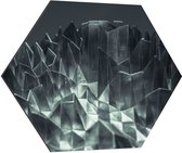 Dibond Hexagon - Abstracte IJzeren Pinnen - 70x60.9 cm Foto op Hexagon (Met Ophangsysteem)