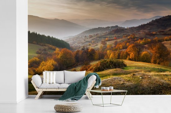 Foto: Behang fotobehang landschap herfst bomen breedte 330 cm x hoogte 220 cm