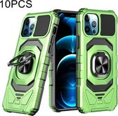 10 PCS Union Armor Magnetische PC + TPU Shockproof Case met 360 Graden Rotatie Ring Houder Voor iPhone 11 Pro (Smaragdgroen)