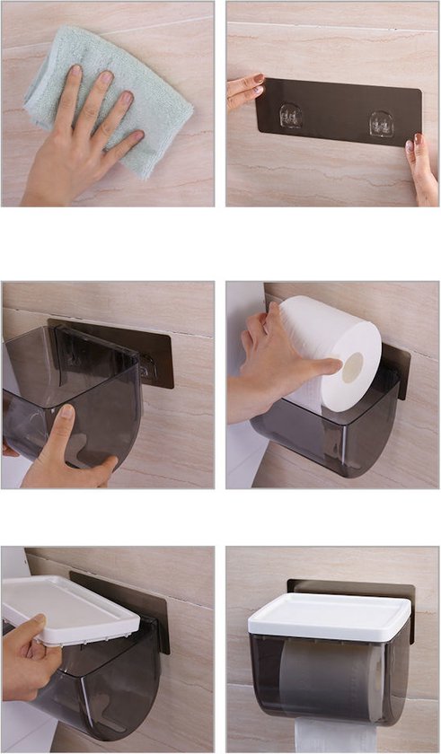 Decopatent de la porte-rouleau de papier toilette avec étagère jambe et fente Téléphone - Sans perçage - Hanging porte-papier toilette - Porte-rouleau de papier toilette