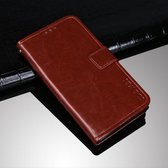 Voor Doogee X95/X95 Pro idewei Crazy Horse Textuur Horizontale Flip Leather Case met Houder & Kaartsleuven & Portemonnee (Bruin)
