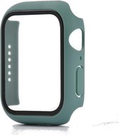 Hoesje geschikt voor Apple Watch 38MM - Hardcase - Screenprotector - Kunststof - Zeeblauw
