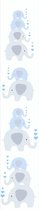 ACROBATISCHE OLIFANTJES BEHANG | Kinderkamer - blauw grijs wit - A.S. Création Little Love